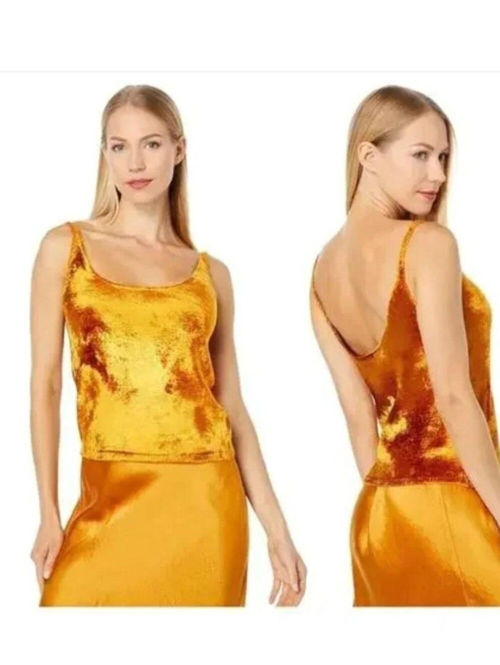 Vince Panne Sweater Cami in the color "Gold Sap"-XS #081